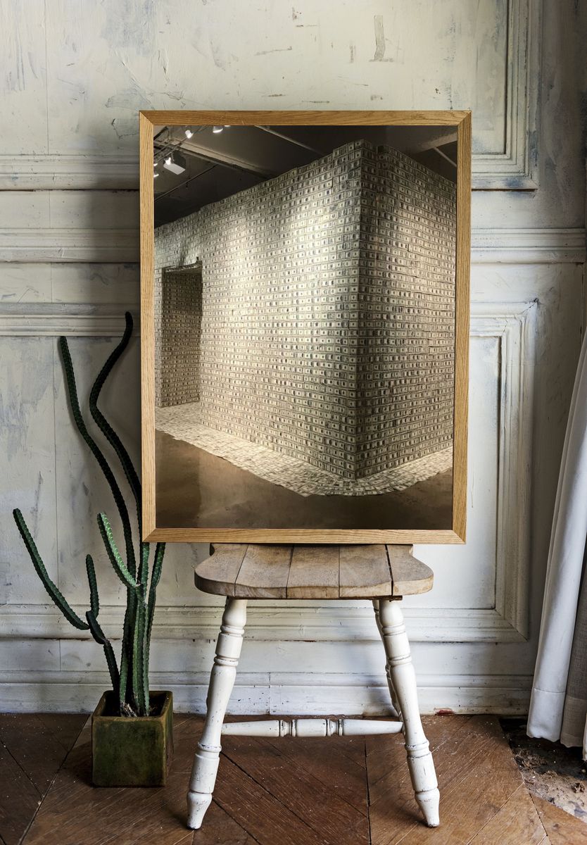 Money Wall Installation — Fine Art Print. room preview