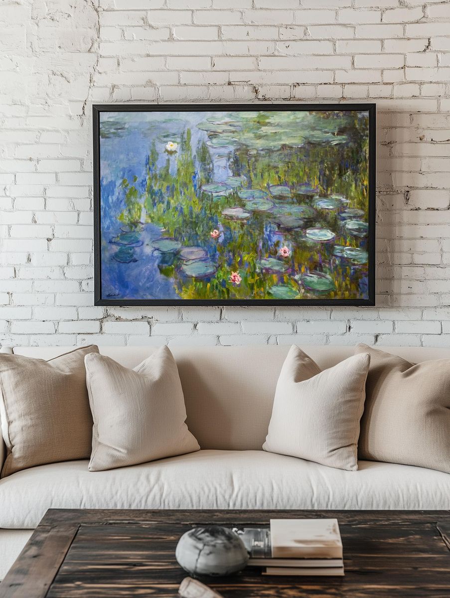 Water Lilies by Claude Monet (1915) — Art Print room preview