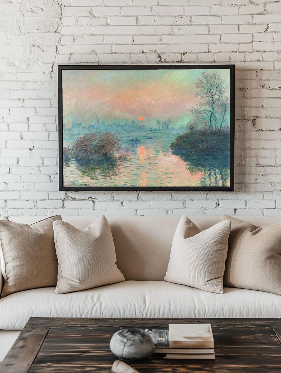 Sun setting Seine Lavacourt (1880). — room view 1