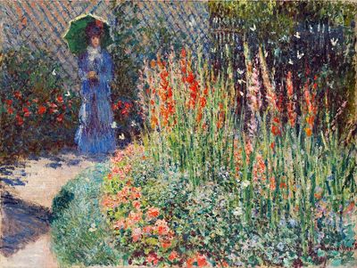 Claude Monet 's Rounded Flower. poster