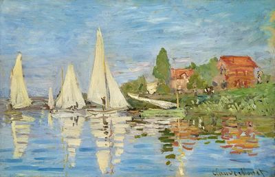 Claude Monet 's Regattas Argenteuil. poster print