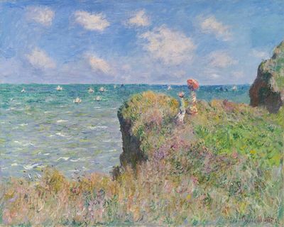 Cliff Walk at Pourville by Claude Monet (1882) — Art Print. poster print