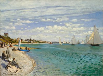 Regatta Sainte-Adresse (1867) Claude Monet. poster print