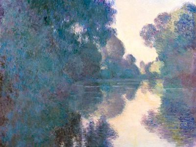 Morning Seine Giverny (1897) Claude. poster print