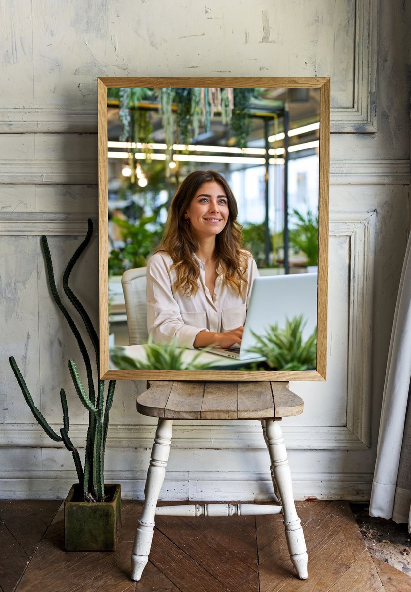 Modern Office Portrait Poster. room preview