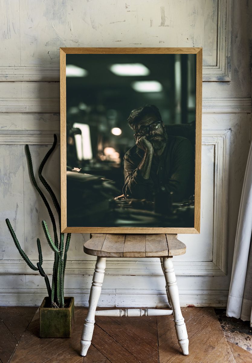 Moody Portrait Photography Poster. — room view 1