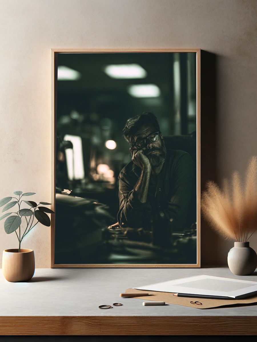 Moody Portrait Photography Poster. — room view 2