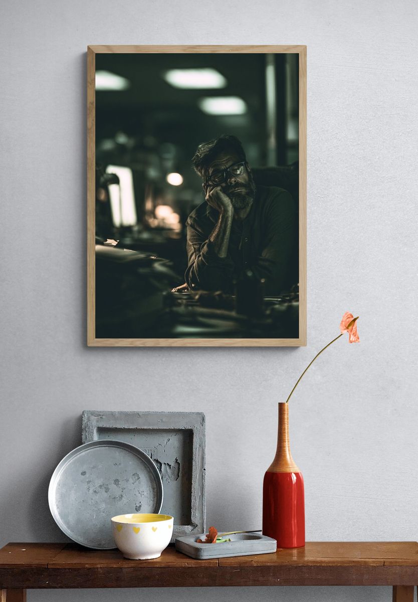 Moody Portrait Photography Poster. — room view 3