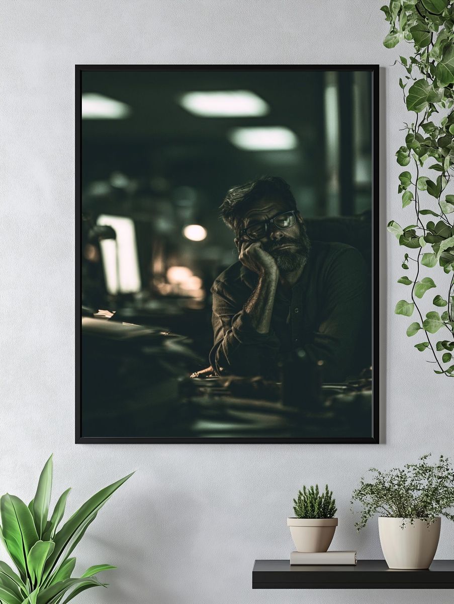 Moody Portrait Photography Poster. — room view 4