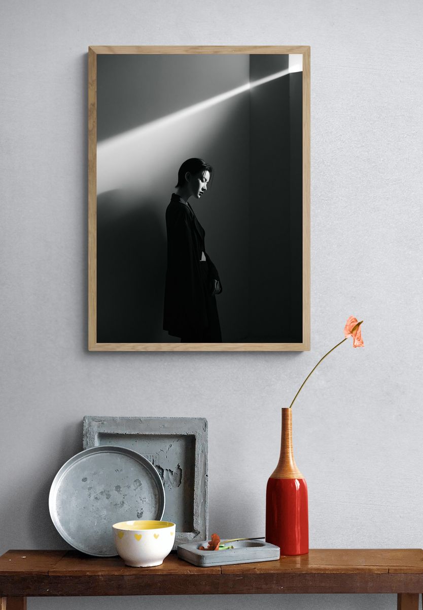 Monochrome Portrait Light Poster. — room view 3