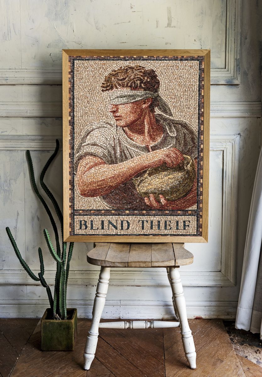 Blind Thief Mosaic Poster. room preview