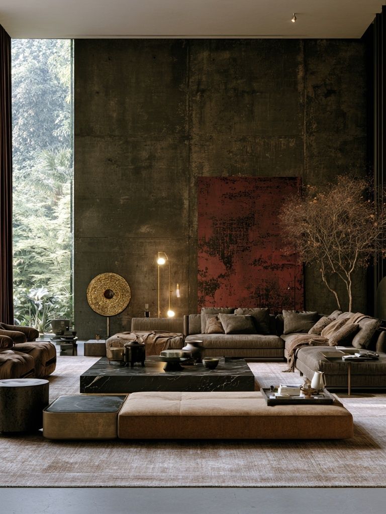 Moody Modern Living Room Photography Poster. poster — photography art