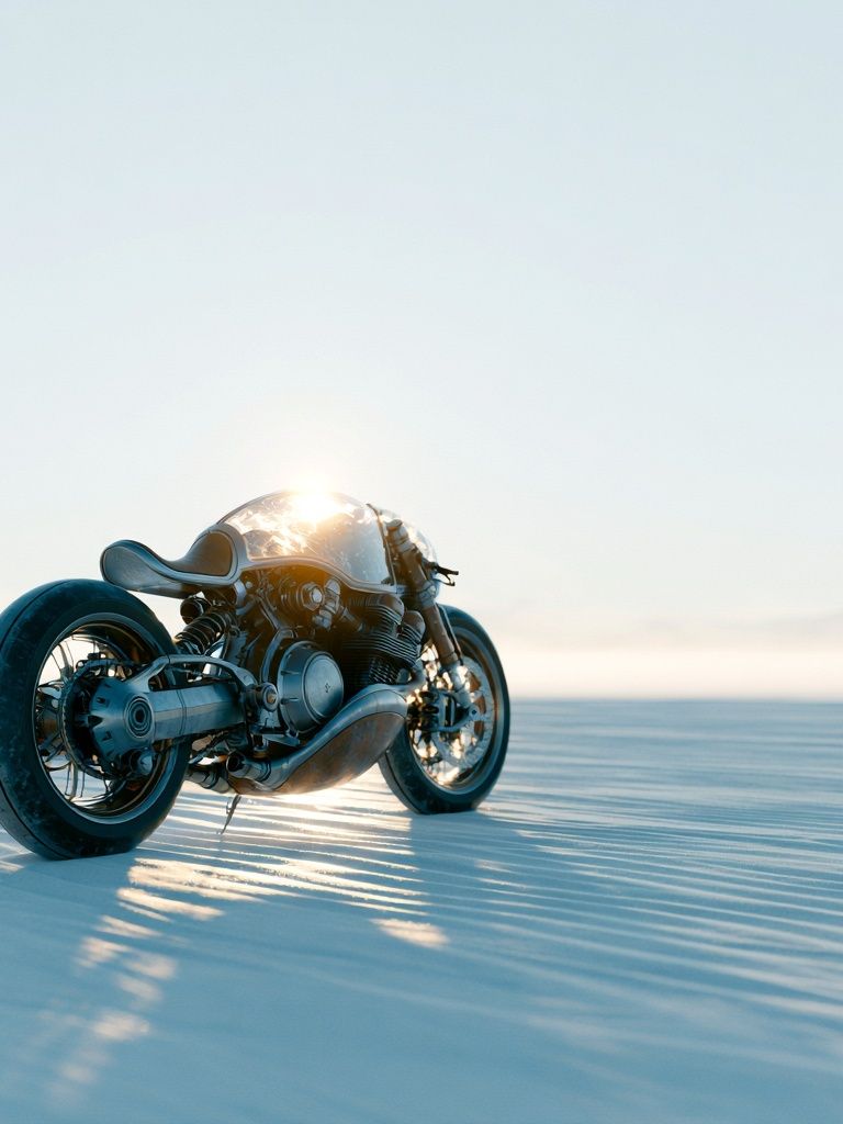 Desert Motorcycle Photography Poster. poster detail