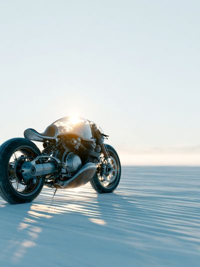 Desert Motorcycle Photography Poster. poster