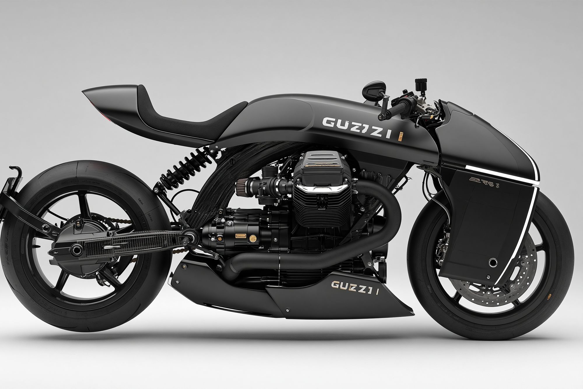 Moto Guzzi Custom Motorcycle Photography Poster. poster detail