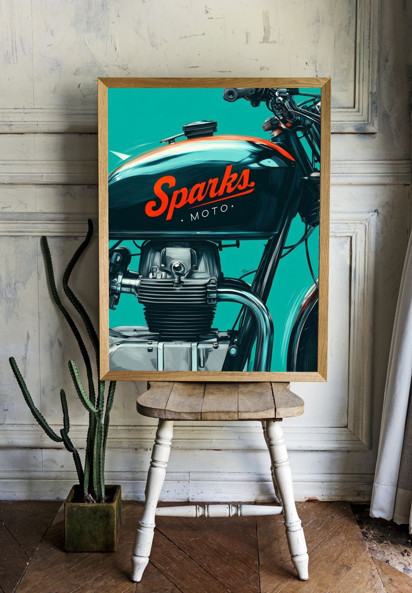 Sparks Moto Poster room preview