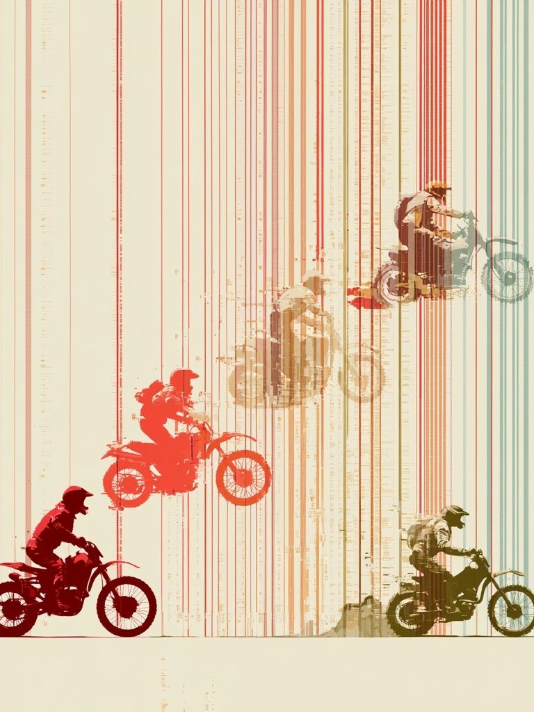 Motocross Riders Abstract Poster. poster detail