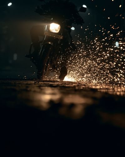 Motorcycle Sparks Photography Poster. poster