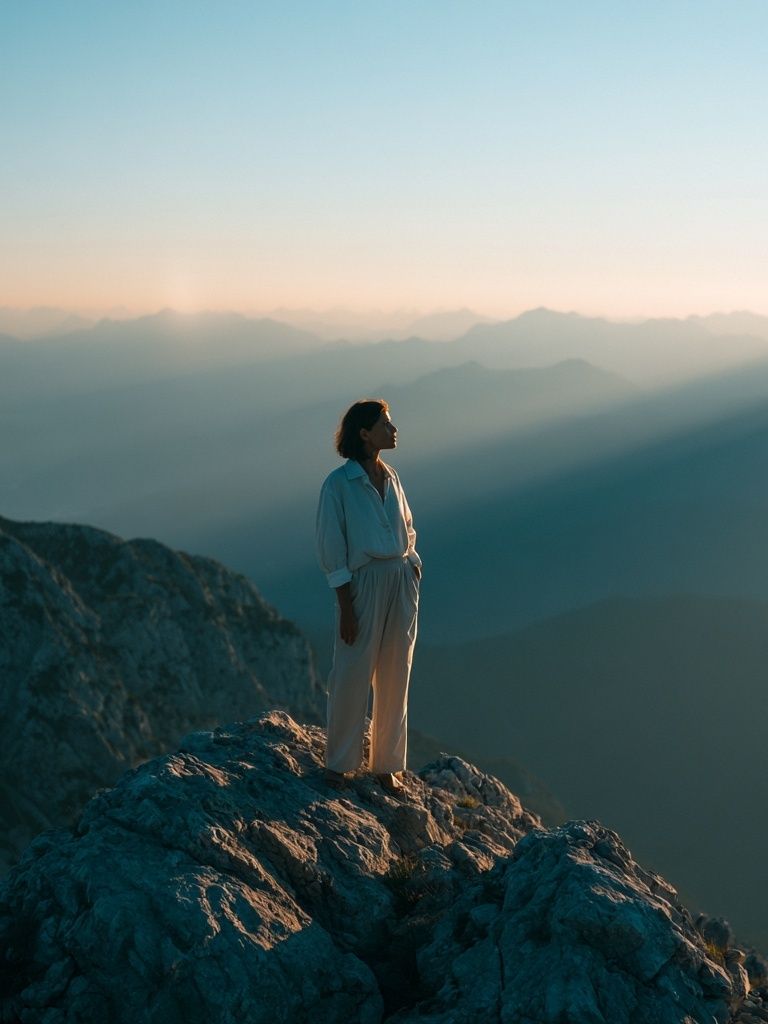 Mountain Summit Portrait Print. poster detail