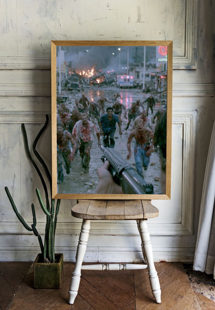 Zombie Apocalypse Street Scene Print. room preview