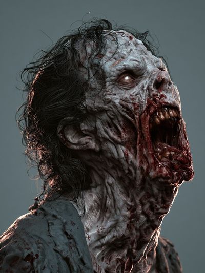 Zombie Horror Portrait Poster.