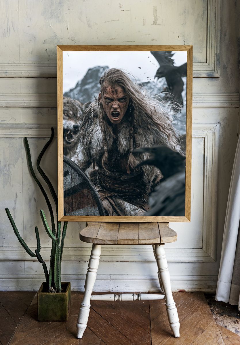 Viking Warrior Battle Scene Poster. room preview
