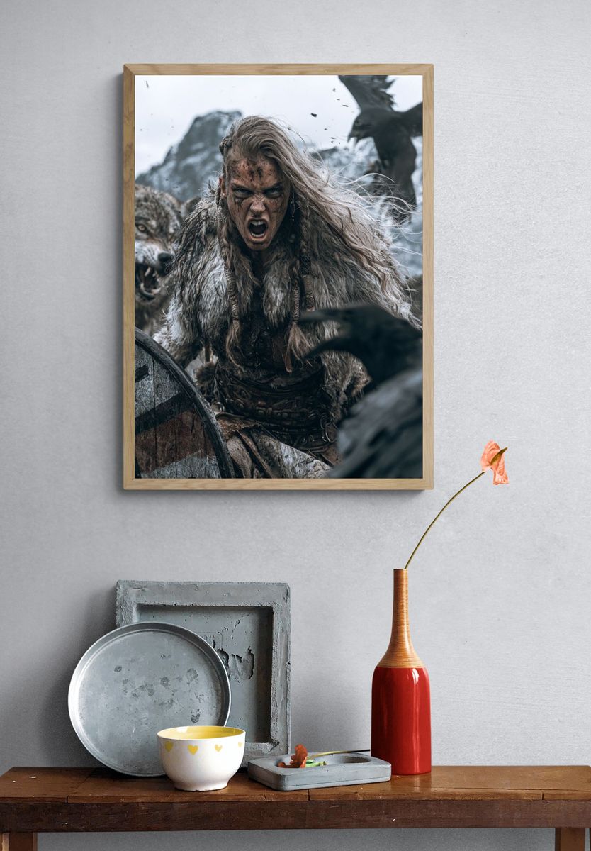 Viking Warrior Battle Scene Poster. — room view 3