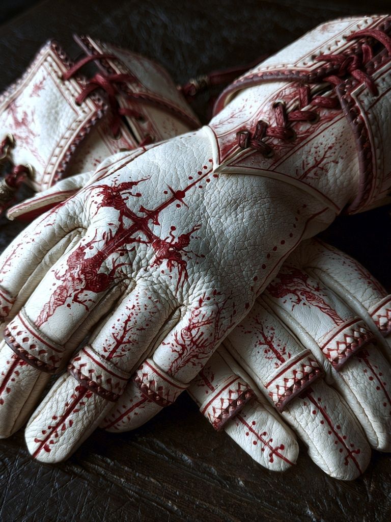 Bloody Gloves Horror Print. poster detail