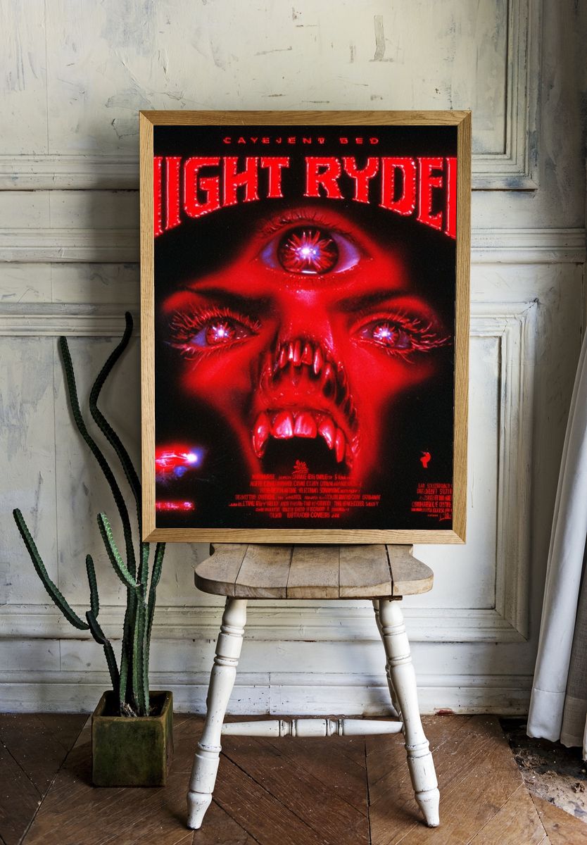 Night Ryder Horror Movie Poster. — room view 1