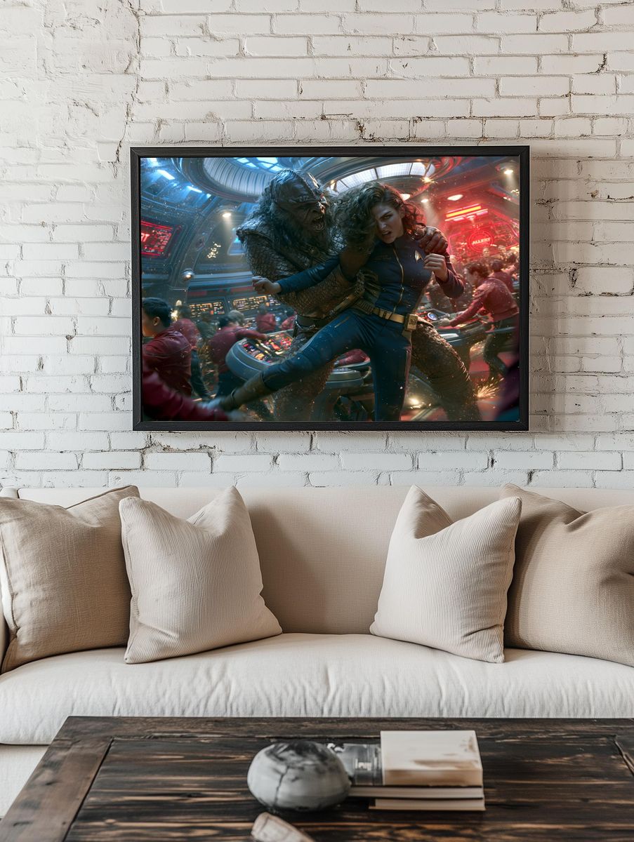 Star Trek Alien Battle Scene Poster. — room view 1