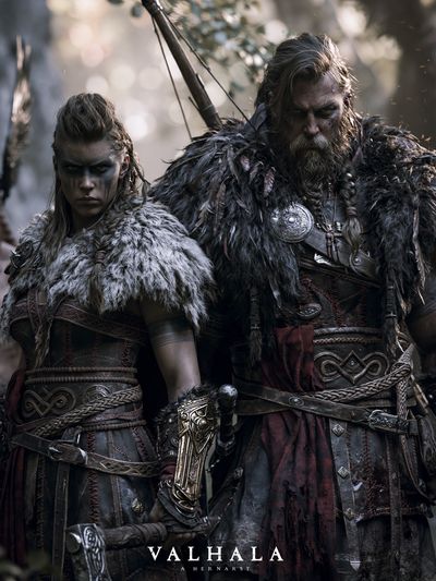 Valhalla Warriors Fantasy Poster.