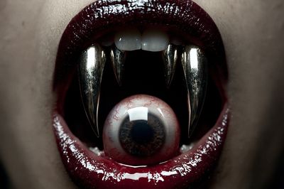 Vampire Mouth Horror Print.