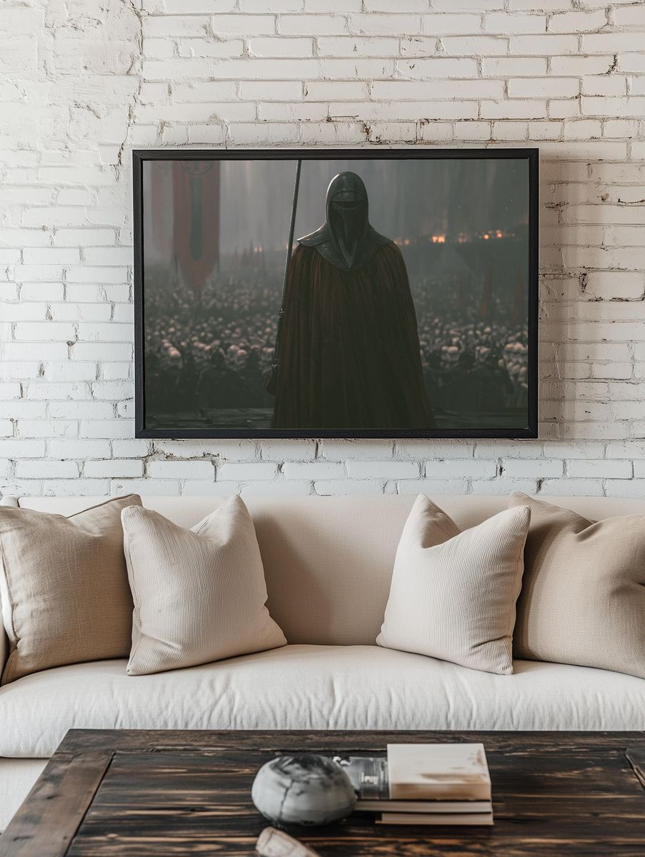Dark Armored Warrior Poster. — room view 1