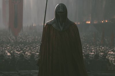 Dark Armored Warrior Poster.