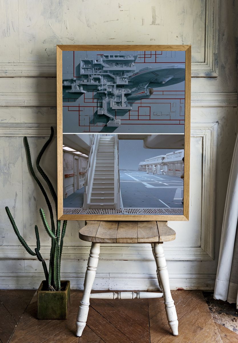 Starship Docking Bay Sci-Fi Print. — room view 1