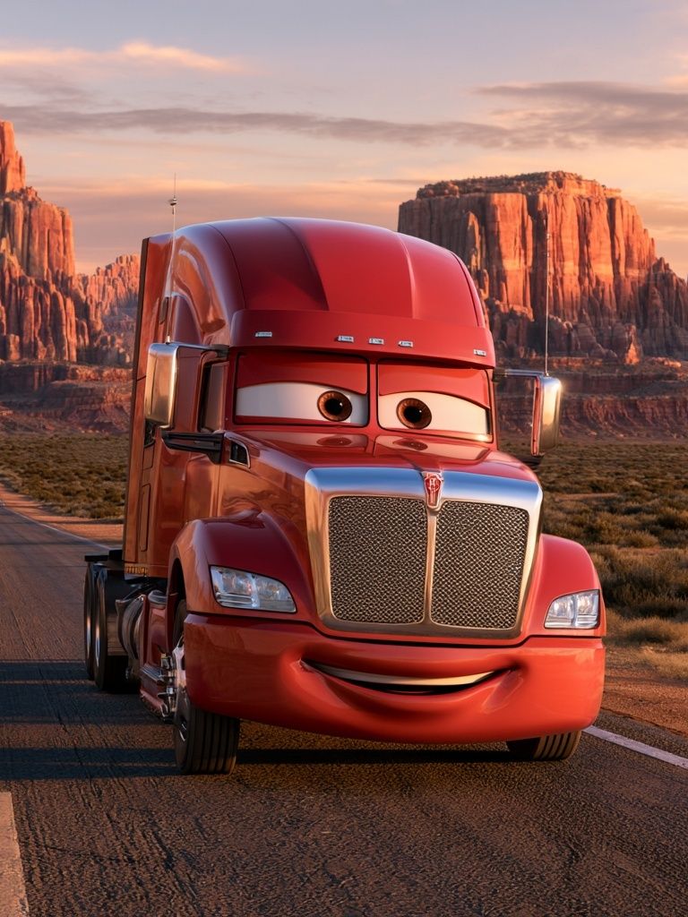 Lightning McQueen Desert Road Poster. poster detail