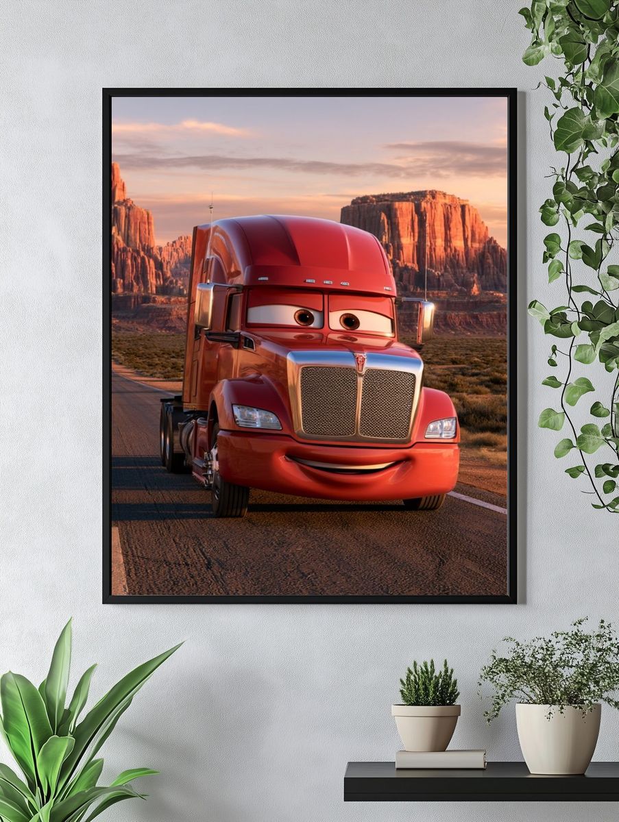 Lightning McQueen Desert Road Poster. — room view 4