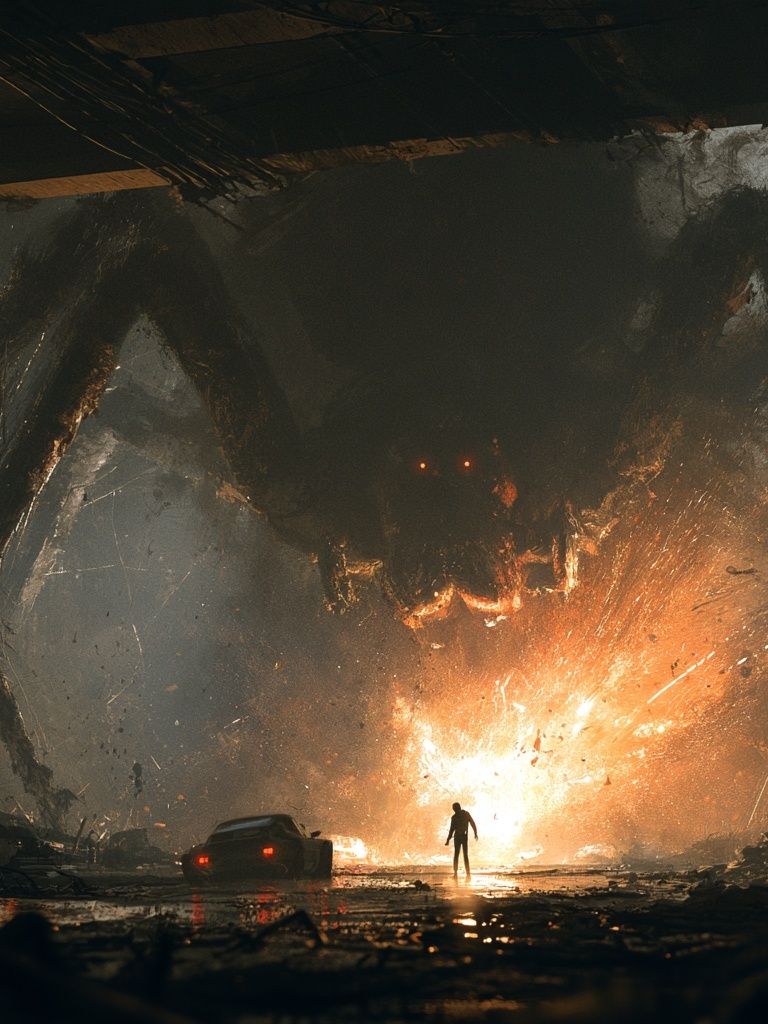 Monster Attack Sci-Fi Poster. poster detail