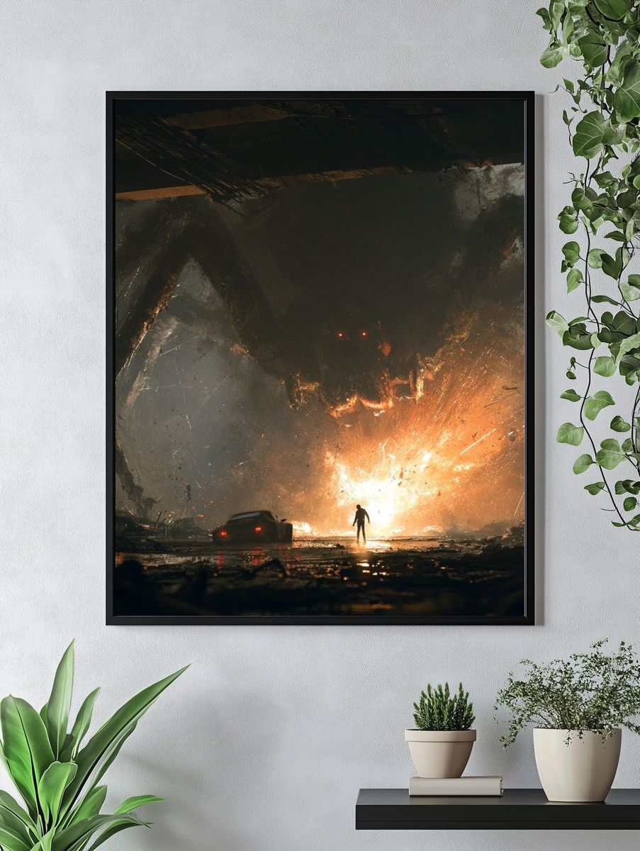 Monster Attack Sci-Fi Poster. — room view 4