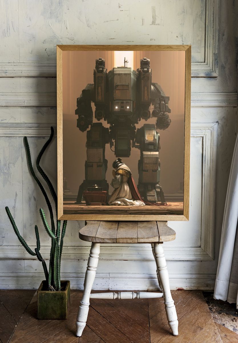 Mech Pilgrimage Sci-Fi Poster. — room view 1