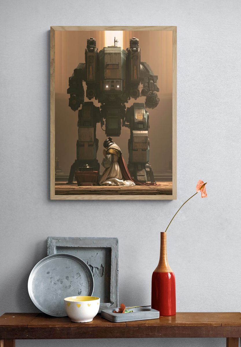 Mech Pilgrimage Sci-Fi Poster. — room view 3