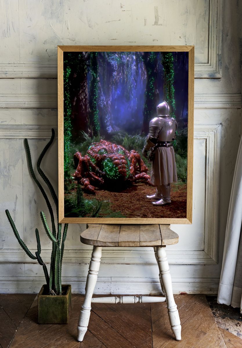 Knight and Alien Forest Print. — room view 1