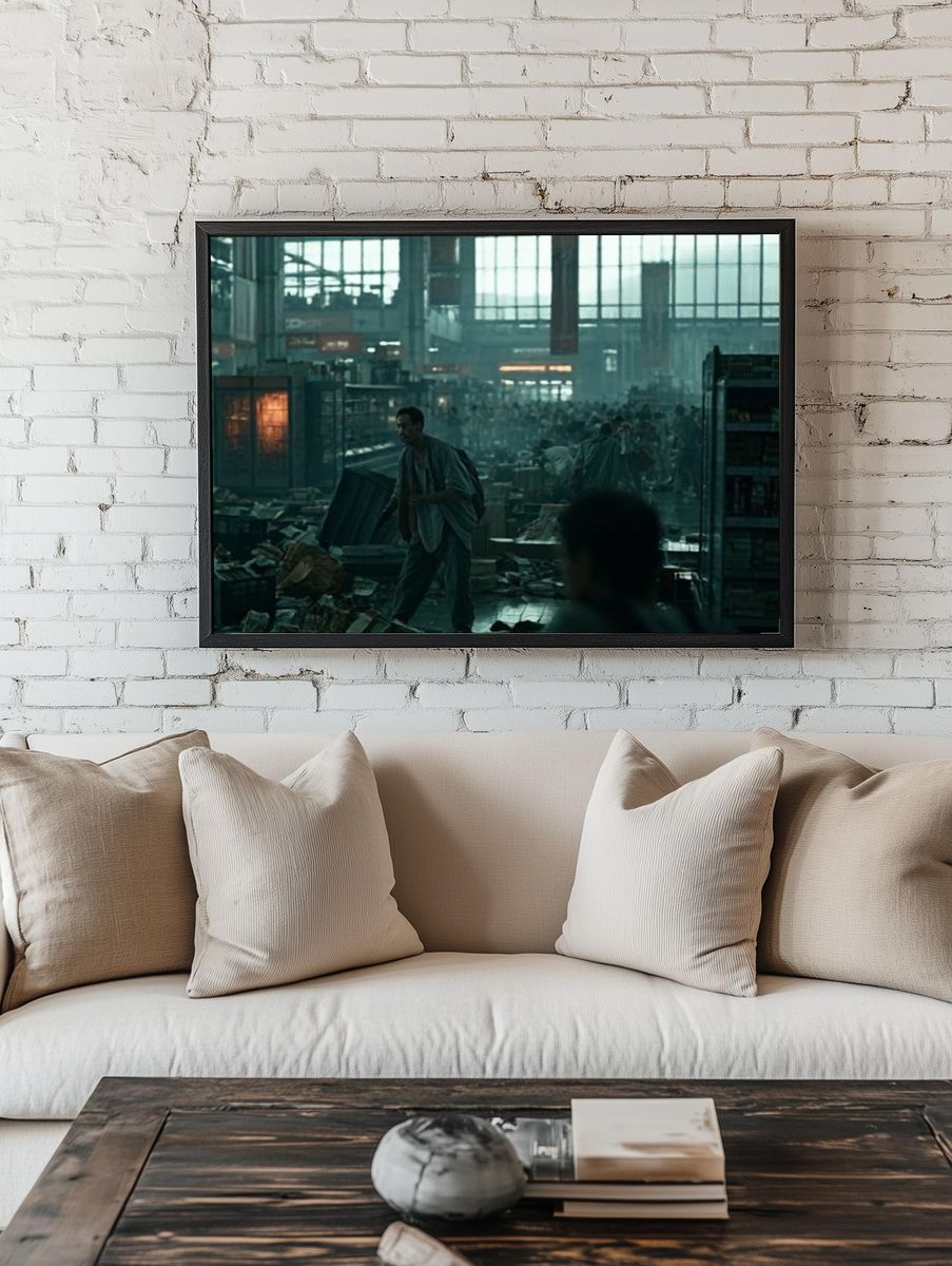 Dystopian Train Station Poster. room preview