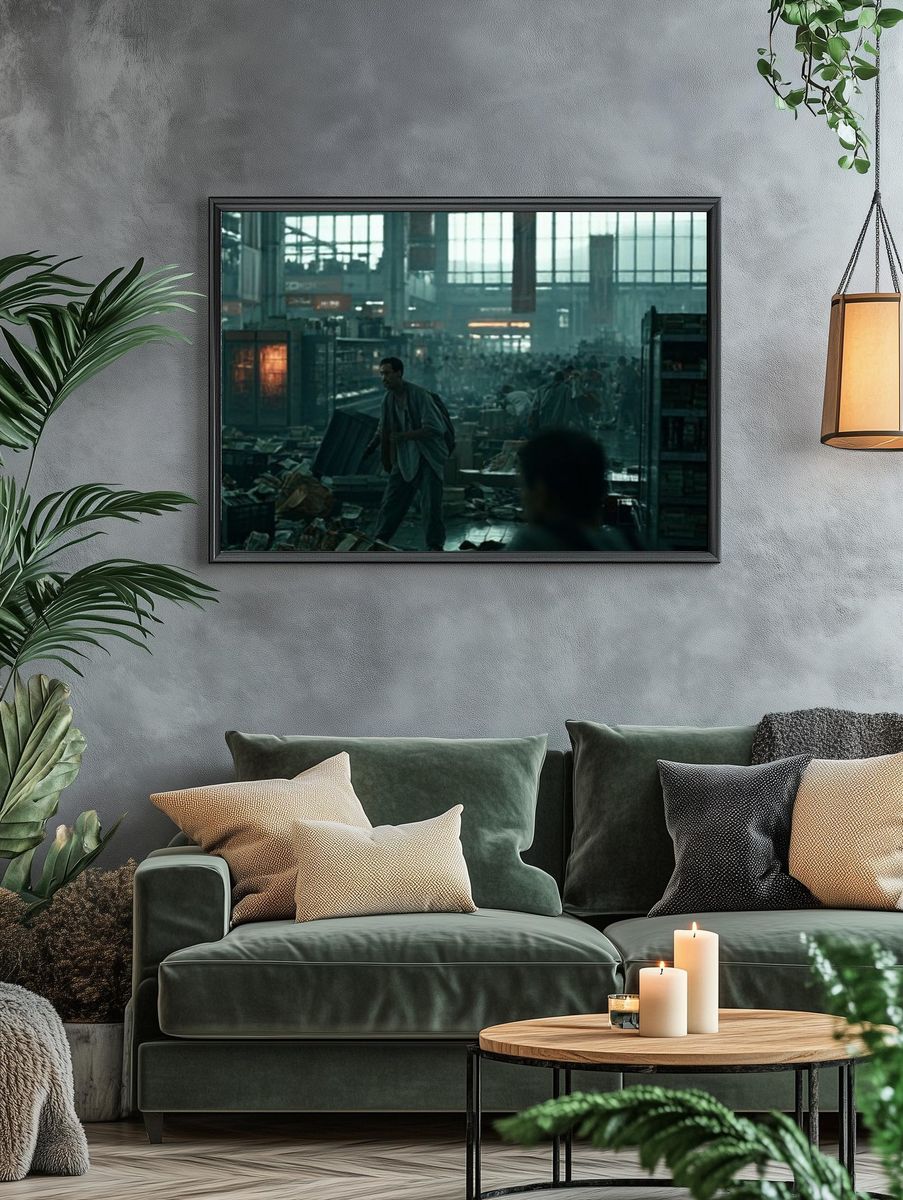 Dystopian Train Station Poster. — room view 4