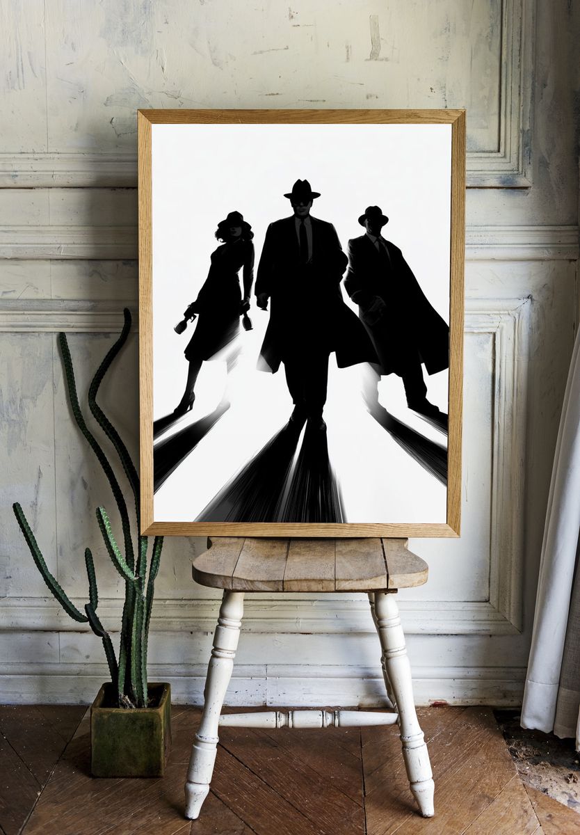 Noir Gangster Silhouettes Poster. room preview