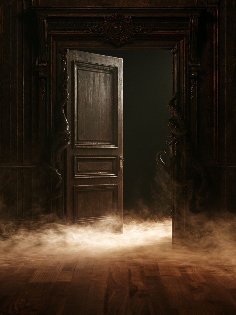 Haunted Doorway Horror Print. poster detail