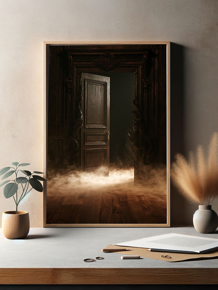 Haunted Doorway Horror Print. — room view 2