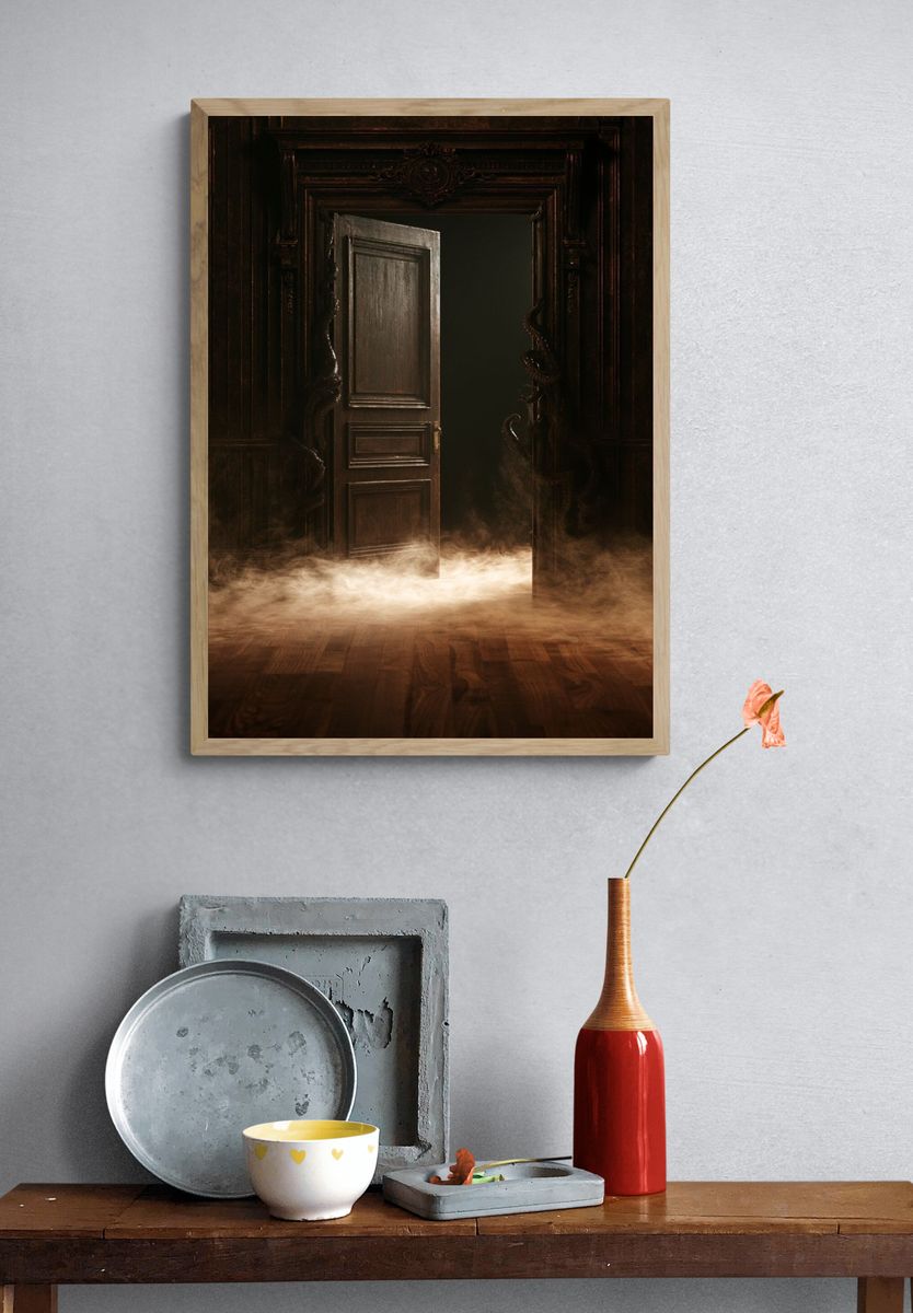 Haunted Doorway Horror Print. — room view 3