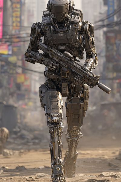 Armored Sci-Fi Soldier Poster.