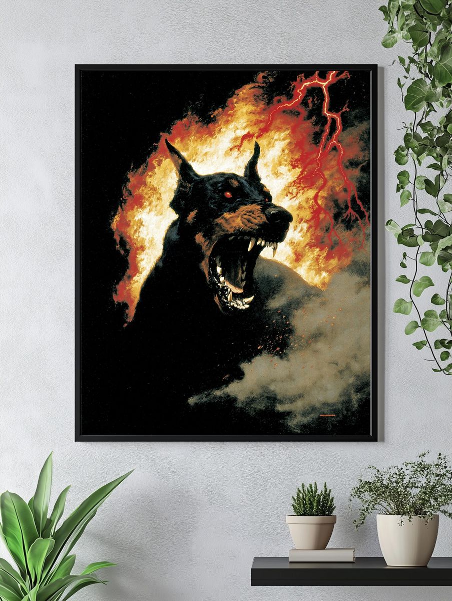 Hellhound Inferno Horror Poster. — room view 4